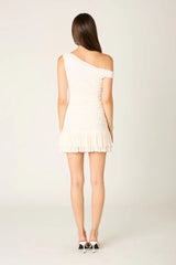One-Shoulder Ruched Mini Dress