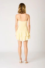 Eyelet Trim Mini Dress