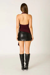 Stretch Jersey Wrap Top