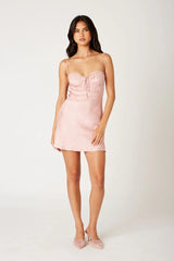 Satin Floral Mini Dress