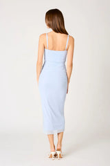 Corset Mesh Midi Dress