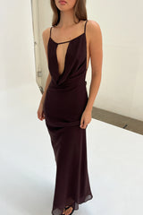 Draped Column Maxi Dress