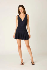 Fit and Flare Mesh Mini Dress