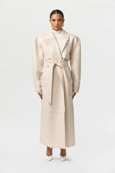 Vegan Leather Trench Coat