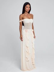Vyorix MARCELINE MAXI DRESS BEIGE