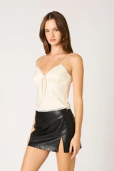Satin Bias Lace Camisole