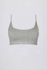Super Sculpt Seamless Backless Sports Bra in Grey Marl
