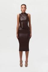 Vegan Leather Sleeveless Top