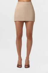 Twill High Waist Mini Skirt