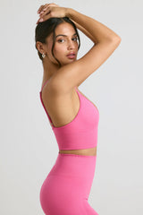 Define Luxe V-Neck Sports Bra in Hot Pink