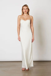 Satin Bustier Gown