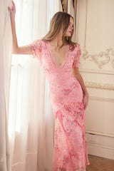Cathy Lace Floral Maxi Dress