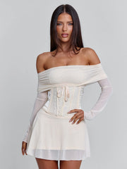 Vyorix ORLA MINI DRESS BEIGE