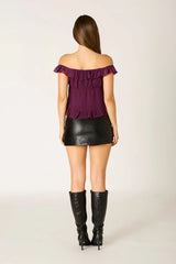 Chiffon Off The Shoulder Top