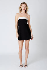 Strapless Bias Mini Dress