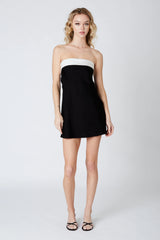 Strapless Bias Mini Dress