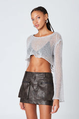 Faux Leather Cargo Mini Skirt