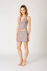 Gingham Halter Top