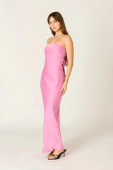 Tie-back Strapless Maxi Dress