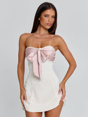 Vyorix LOVETA MINI DRESS IVORY