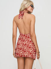 Neelia Mini Dress Red Floral