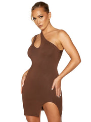 NW One-Shoulder Cutout Mini Dress