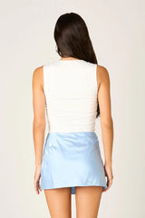 Satin A-line Mini Skirt