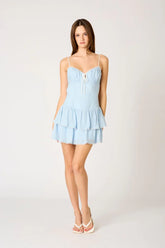 Double Layered Dropwaist Mini Dress