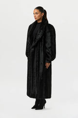 Faux Mink Long Coat