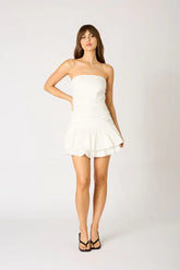 Strapless Ruched Mini Dress