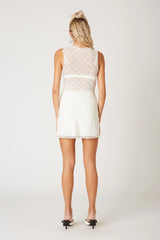 Lace Trim Mini Skirt