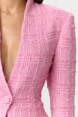 Tweed Suiting Button Blazer