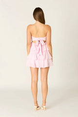 Strapless Tiered Mini Dress