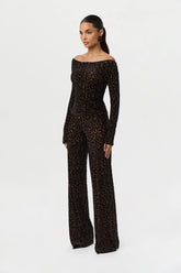 Burnout Wide-Leg Pant