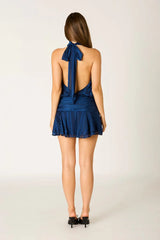 Striped Chiffon Mini Dress
