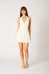 Lace Halter Mini Dress