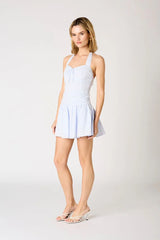 Cotton Halter Mini Dress