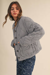 PLAID PADDED JACKET