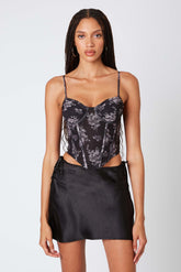 Satin Floral Corset