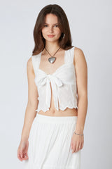 Eyelet Tie Top