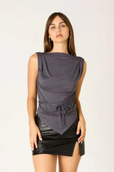 Stretch Jersey Open Back Top