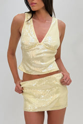 Allover Sequin Mini Skirt