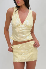 Allover Sequin Mini Skirt