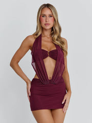 Vyorix KARIEL MINI DRESS PURPLE