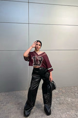 Most Valuable Player Cropped Jersey - Burgundy