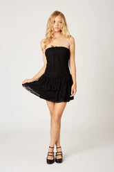 Tiered Lace Mini Dress