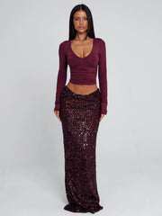 Vyorix CAMHILLA TOP BURGUNDY