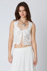 Eyelet Tie Top