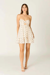 Strapless Polka Dot Dress