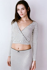 THE POLKA DOT WRAP TOP